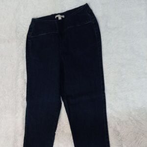 Women's 2 Pocket Pull-on, Tapered Leg, Stretch Jeans Size 12W (BLUE) NEW